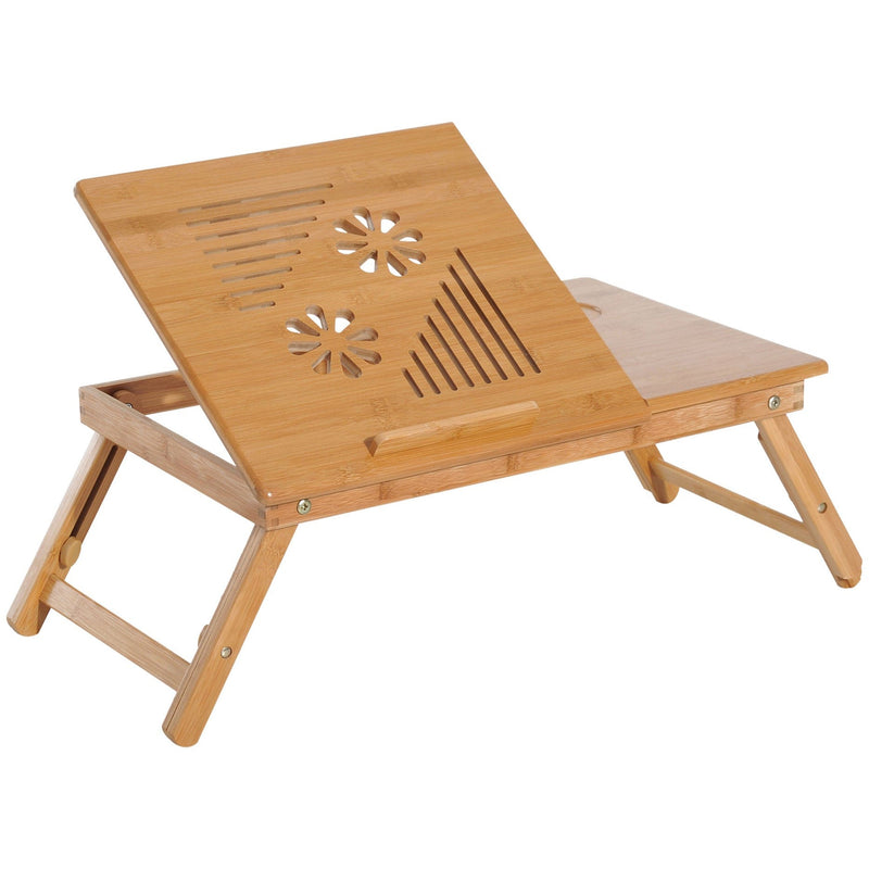 Portable Laptop Desk With Drawer, Adjustable, 55x35x22-30cm