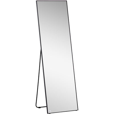 Black Full-Length Mirror: Floor or Wall Mount Homcom