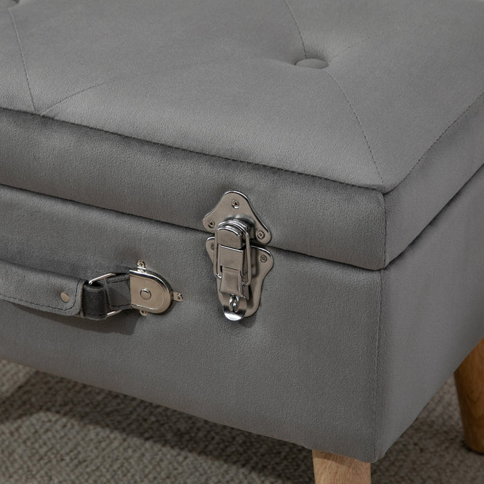 Grey Storage Ottoman