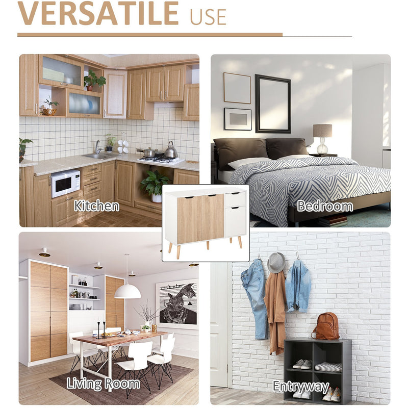 White Scandi Style Storage Cupboard