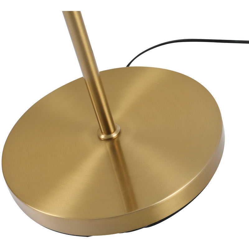 Gold 2-Shade Floor Lamp with Floor Switch