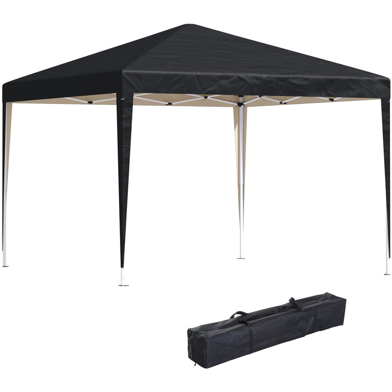 3x3 Pop Up Gazebo, Waterproof, Heavy Duty, Easy Setup, Black