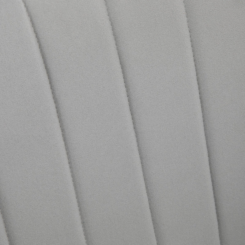 Set of 2 Velvet Armchairs with Gold Legs, Light Grey