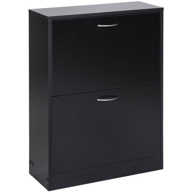 Black Tipping Shoe Cabinet w/ Adjustable Shelf