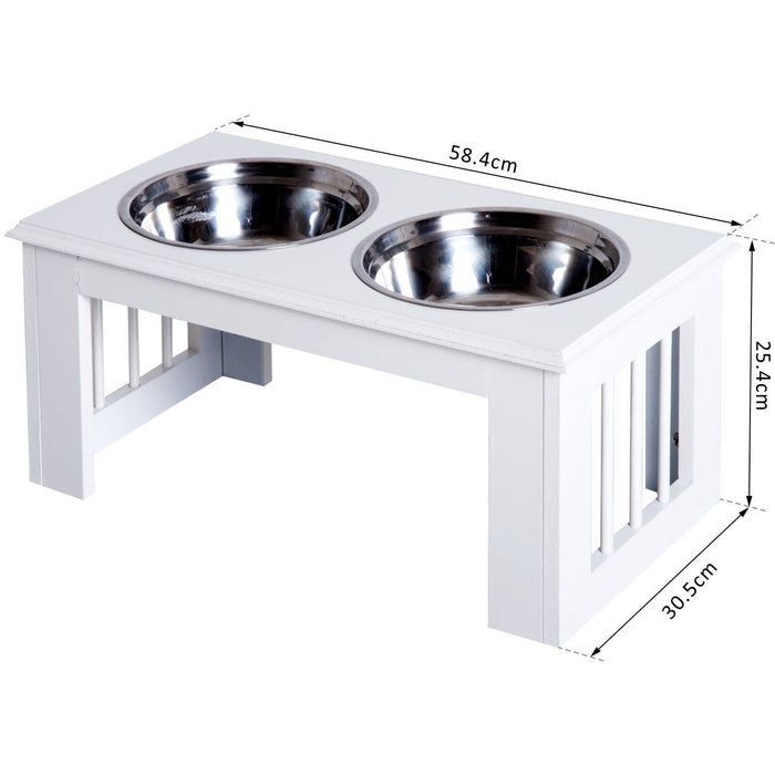 Stainless Steel Pet Feeder, 58.4x30.5x25.4cm