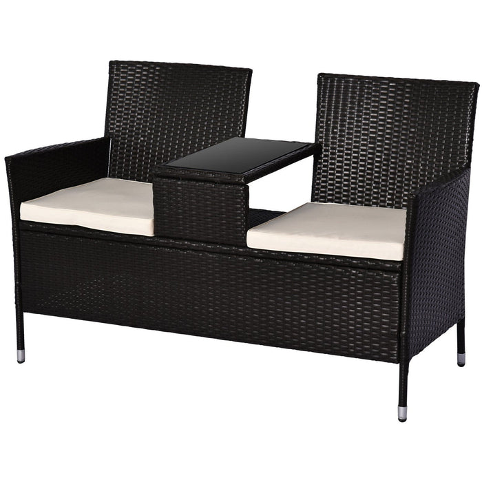 Rattan Garden Love Seat