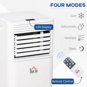 9000 BTU 4-In-1 Portable AC w/ Remote, LED Timer Homcom