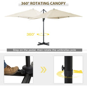 2.5m Roma Cantilever Parasol - Cream Outsunny