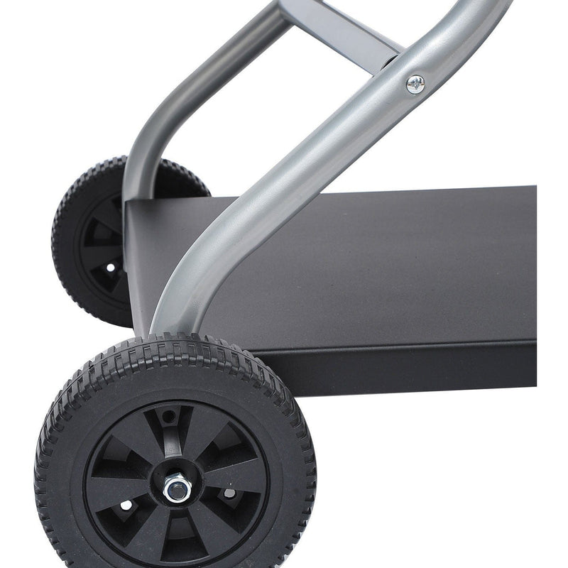 Charcoal Trolley BBQ with Wheels, Side Trays, Hooks
