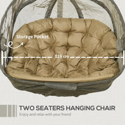 Double Egg Swing Chair With Stand, Pure Relaxation Outsunny