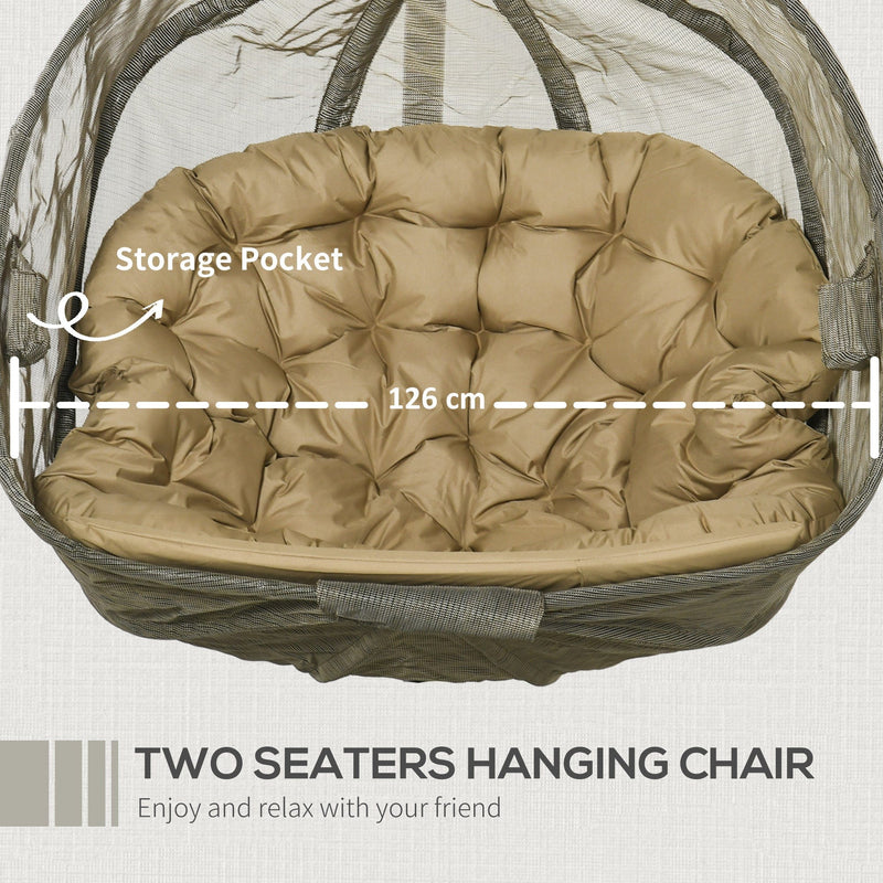 Double Egg Swing Chair With Stand, Pure Relaxation Outsunny