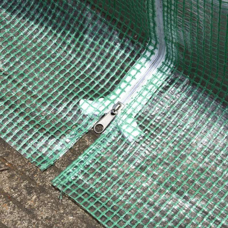 Polytunnel Greenhouse, Galvanised Steel Frame, 4x2x2M