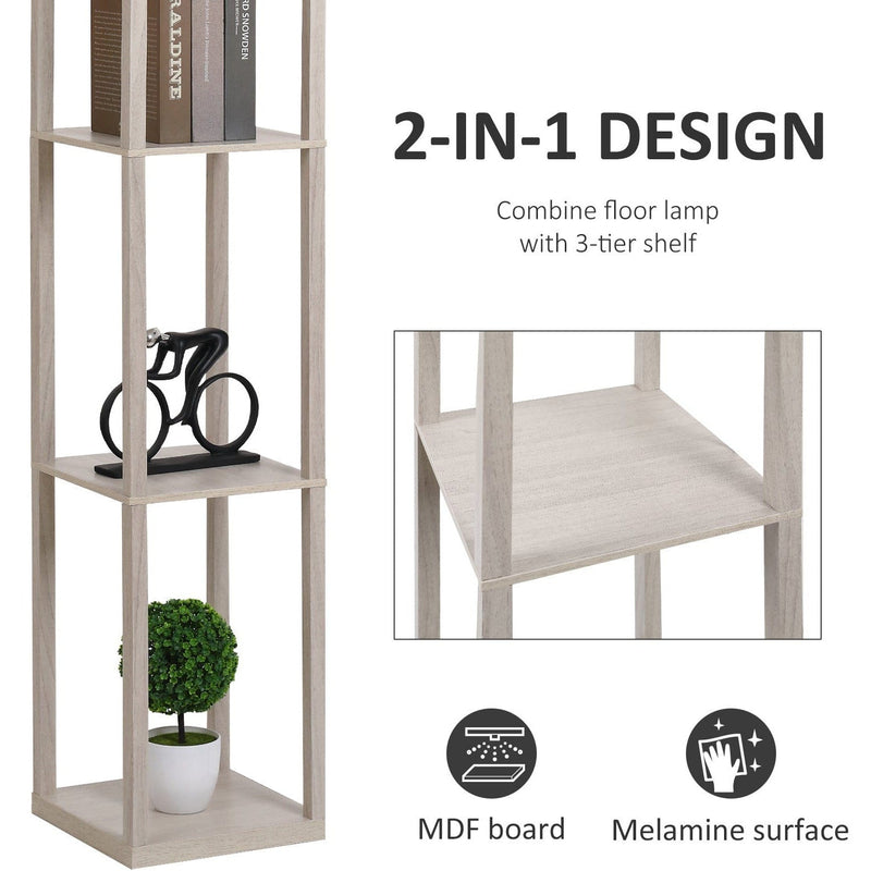 Floor Lamp With Shelves