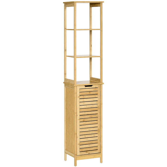 Tall Bathroom Storage Cabinet, 3 Shelves, Cupboard, Slim