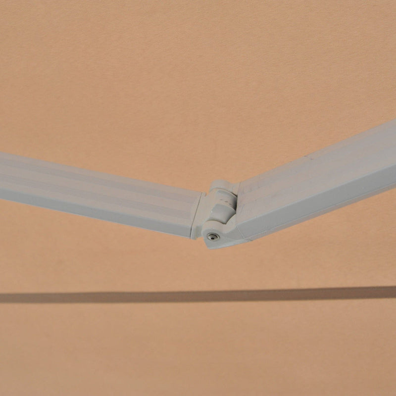 Manual Awning For Patio 3.5 x 2.5M Retractable Cream White