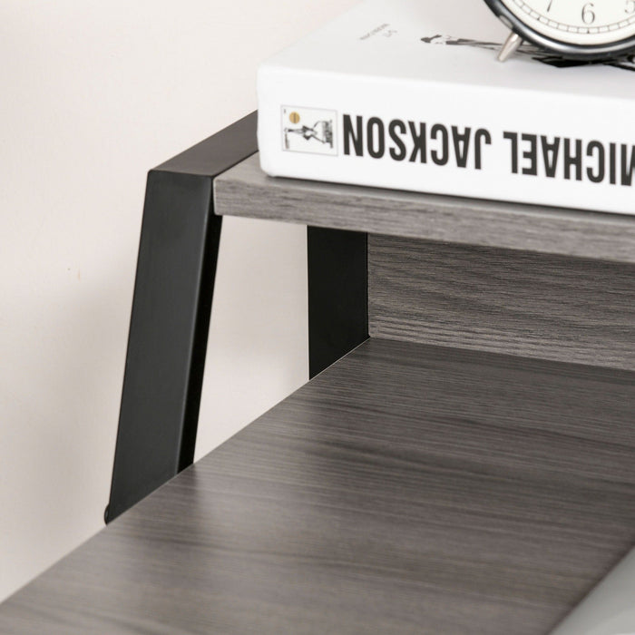 Home Office Desk with Storage Shelf, L84 x W45 x H85cm
