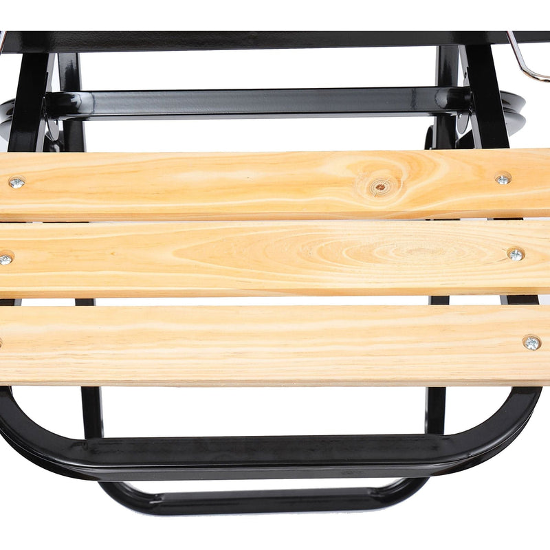 Foldable Charcoal Grill with Wheels - Red & Black