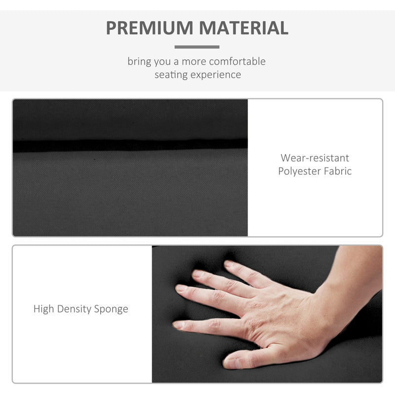 Sun Lounger Cushions with Ties 196x55cm Black