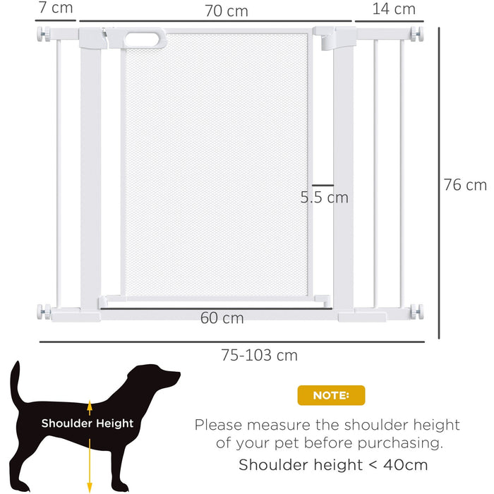 White Dog Gate for Doorways & Stairs