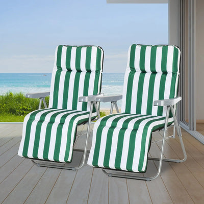Set of 2 Sun Loungers Outsunny