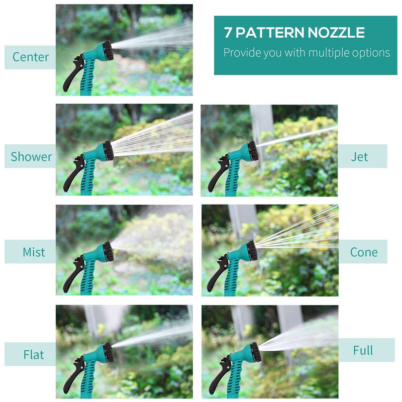 Automatic Garden Hose Reel, Wall Mounted, 7 Patterns Nozzle