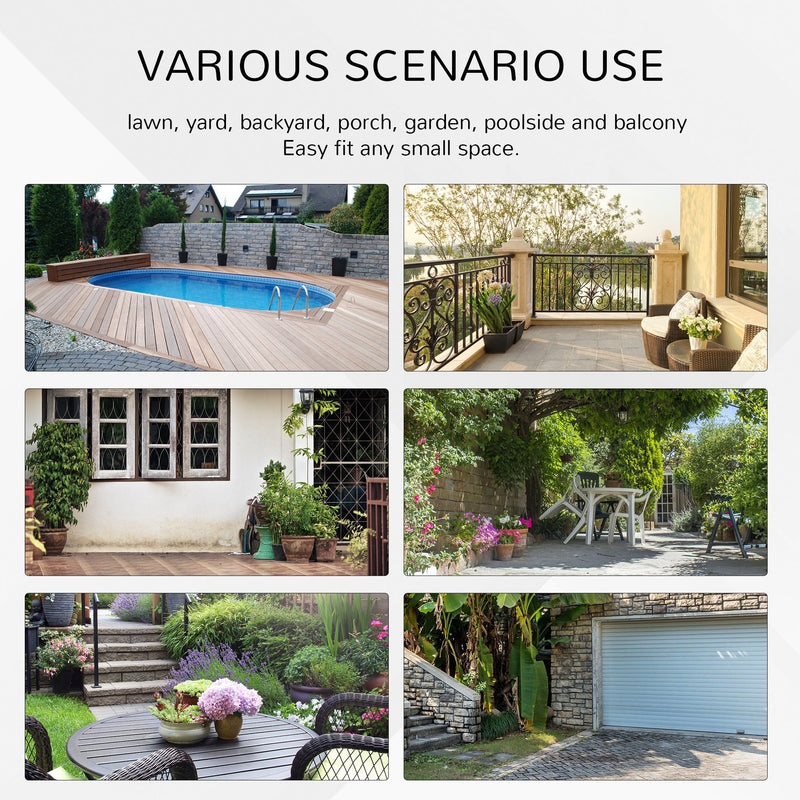 Round Glass Table with Rattan Edging