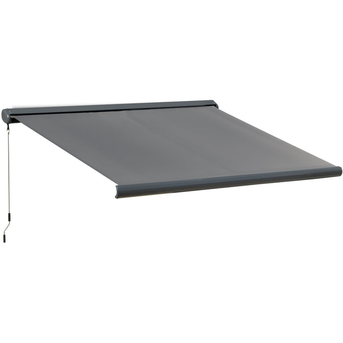 Electric Patio Awning, Remote Control, Grey