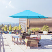 2.6M Patio Parasol with Aluminium Frame, Blue Outsunny