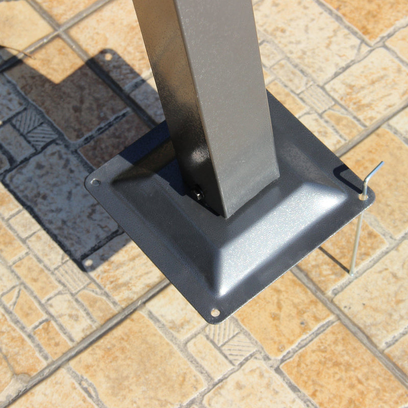 3.5x3.5m Metal Garden Pergola With Retractable Roof