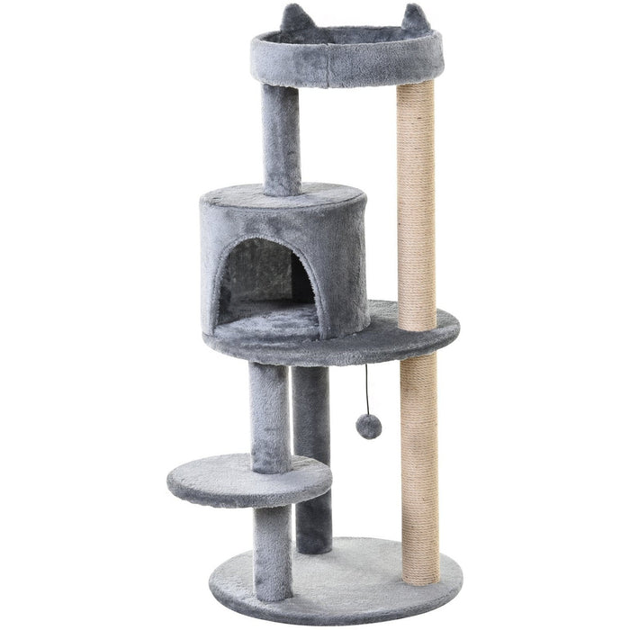 3-Tier Cat Activity Tree, Scratching Posts, Ear Perch, Toys