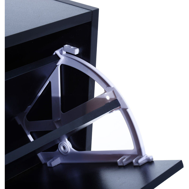 Black Tipping Shoe Cabinet w/ Adjustable Shelf