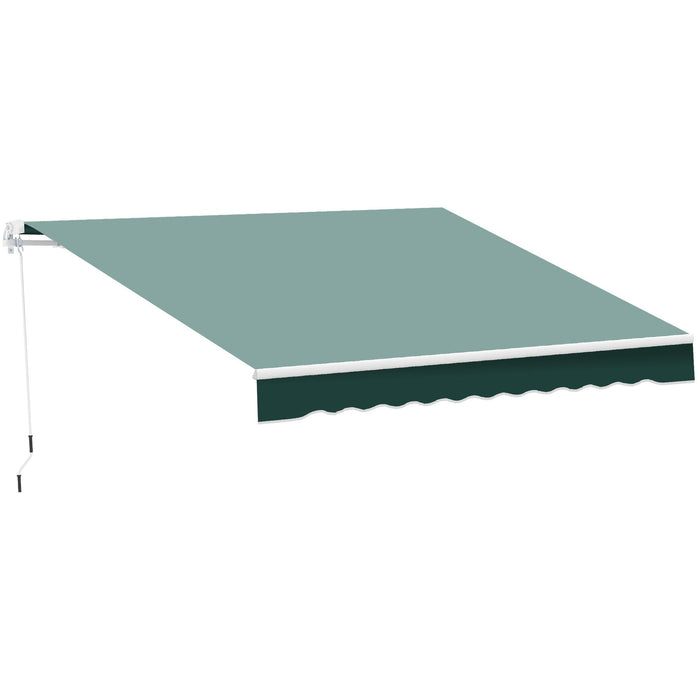 Manual Retractable Garden Patio Awning, 2.5m x 2m