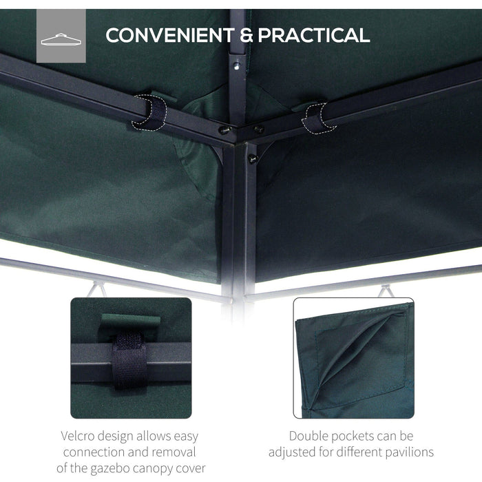 Waterproof Gazebo Canopy Replacement 3x4m (Top Only)