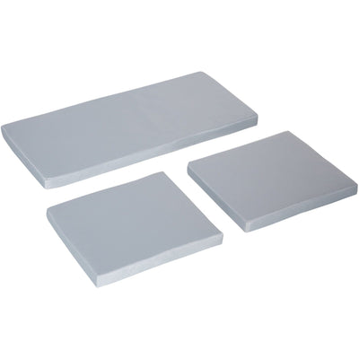 3pc Grey Outdoor Seat Cushion Set for Rattan Furniture Outsunny