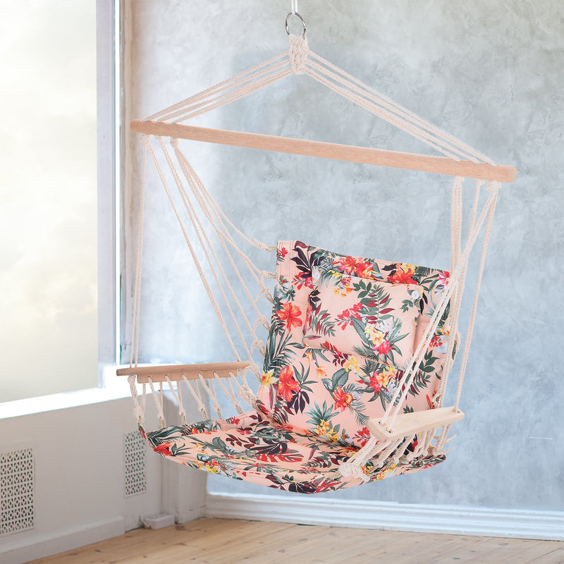 Outdoor Hanging Hammock Chair, Thick Rope, Multicoloured Outsunny