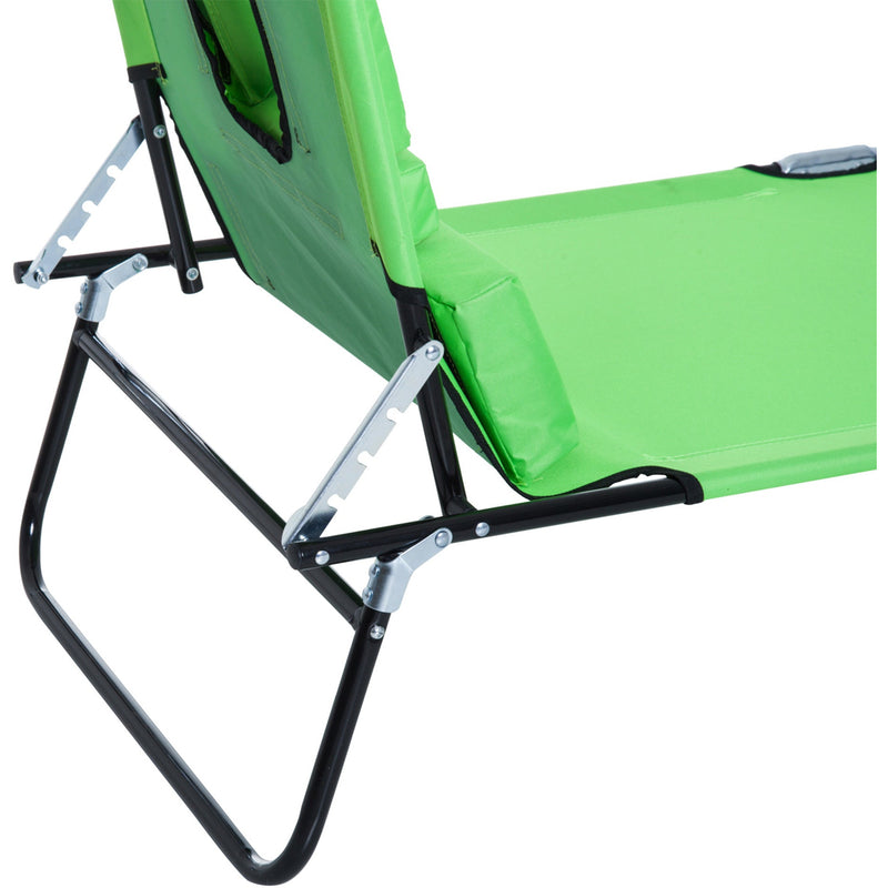 Folding Sun Lounger With Face Hole Outsunny