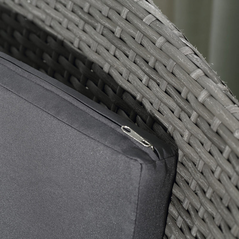 3 Piece Rattan Bistro Set with Companion Chair & Table