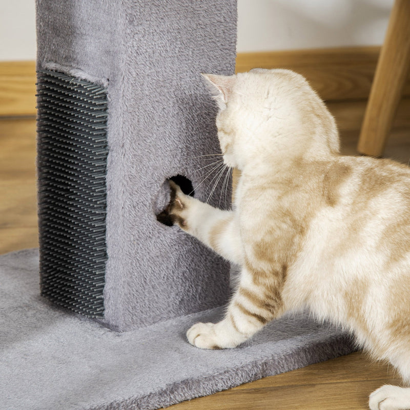 79cm Cat Scratch Post, Jute Climber, Carpet Base, Grey