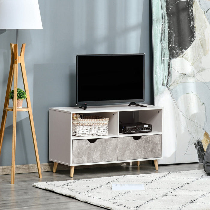 Modern TV Stand with Shelf & Drawers, Up To 40" TVS