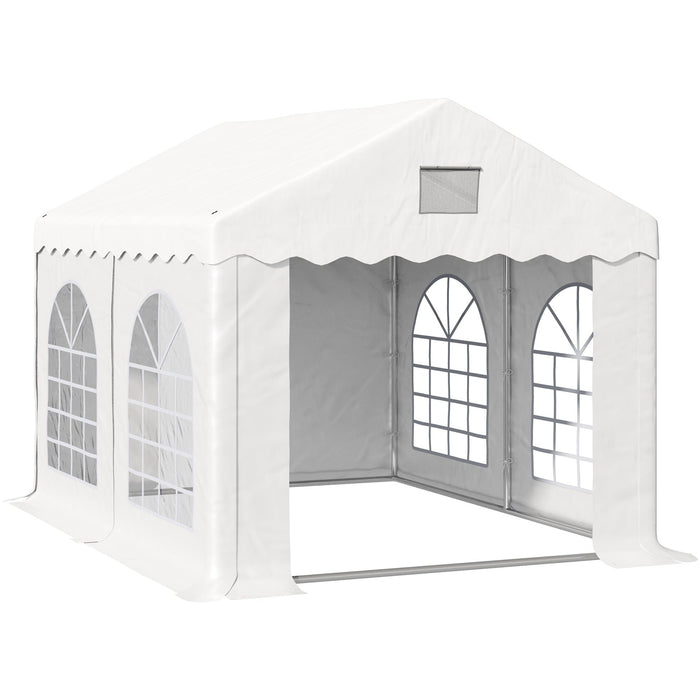 White Garden Gazebo 3x4m, Canopy Party Tent, Removable Walls