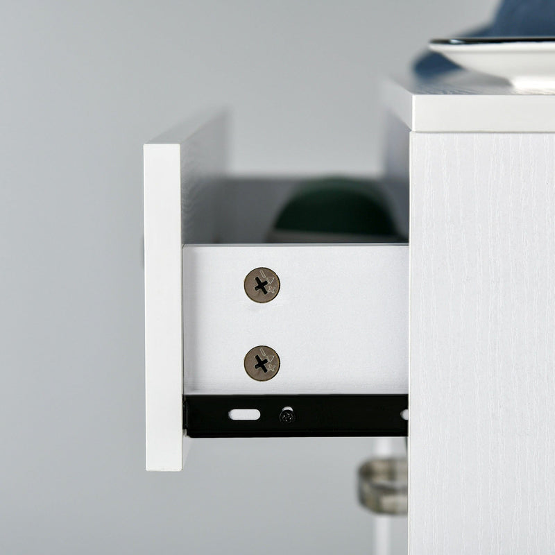 High Gloss Shoe Cabinet, 4 Drawers, 18 Pairs - White