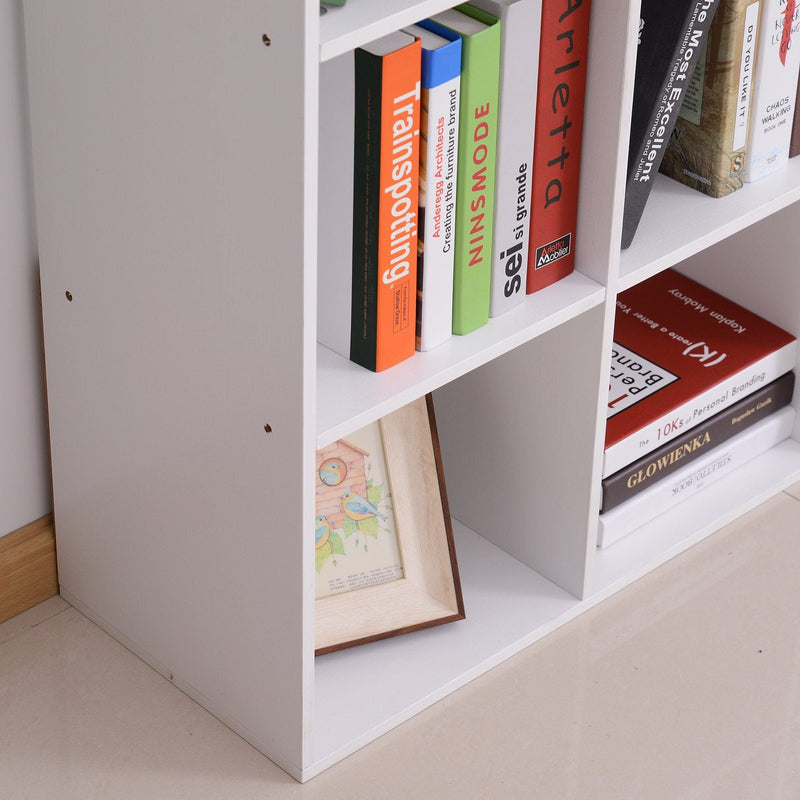 9 Cube Storage Organiser Bookcase, White