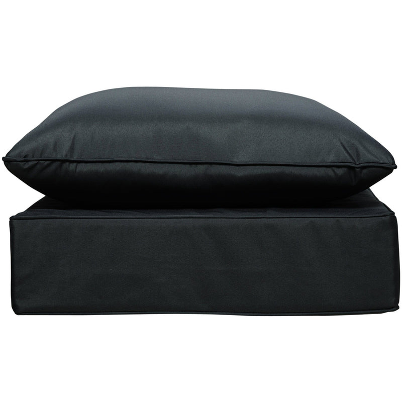 Thick Chair Cushions Outdoor - Black Outsunny