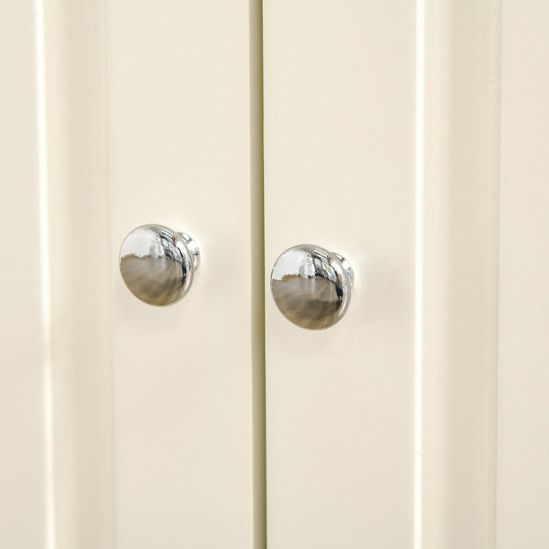 Drop-Leaf Kitchen Cart on Wheels with Storage