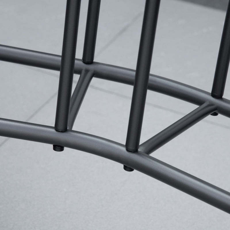 Bistro Set With Glider Chairs, Black