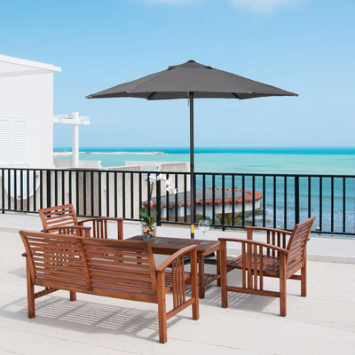 2m Outdoor Patio Parasol - Sun Shade, 6 Ribs Outsunny