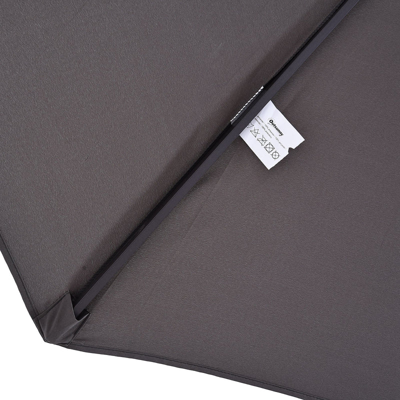 4.6m Double Sided Parasol, No Base, Beige Outsunny
