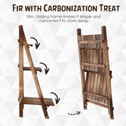 3 Tier Folding Wooden Garden Plant Stand, L60xW37xH93cm Homcom