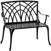 Stylish 2 Seater Metal Garden Bench