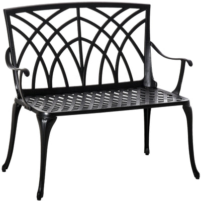 Stylish 2 Seater Metal Garden Bench